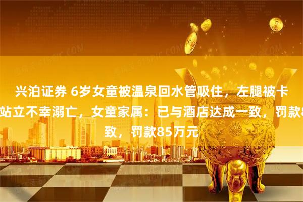 兴泊证券 6岁女童被温泉回水管吸住，左腿被卡住无法站立不幸溺亡，女童家属：已与酒店达成一致，罚款85万元