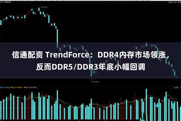 信通配资 TrendForce：DDR4内存市场领涨，反而DDR5/DDR3年底小幅回调